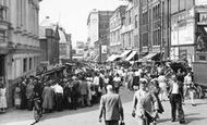 Croydon, Surrey Street Market c1955