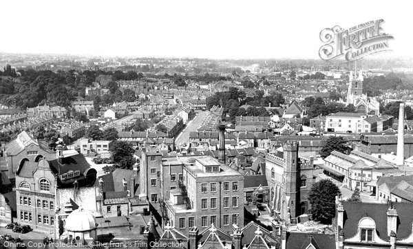 Photo of Croydon, View From Town Hall Tower c.1954