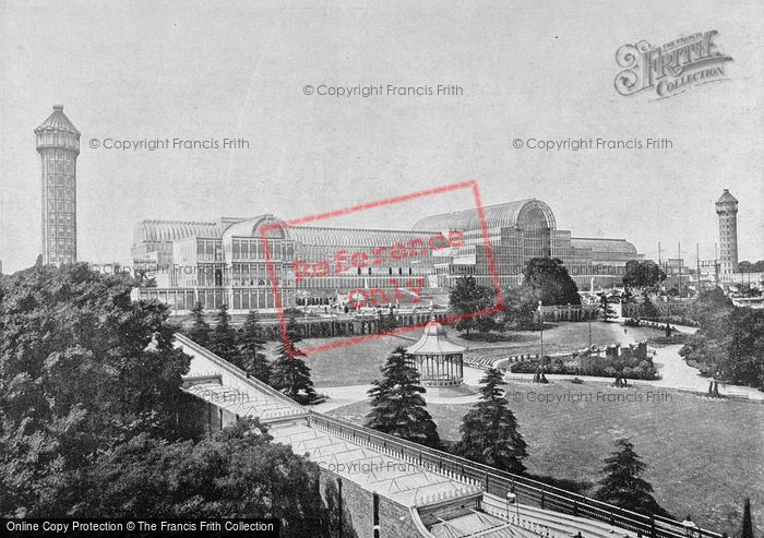 Photo of Crystal Palace, General View Of The Palace, Towers And Gardens c.1895