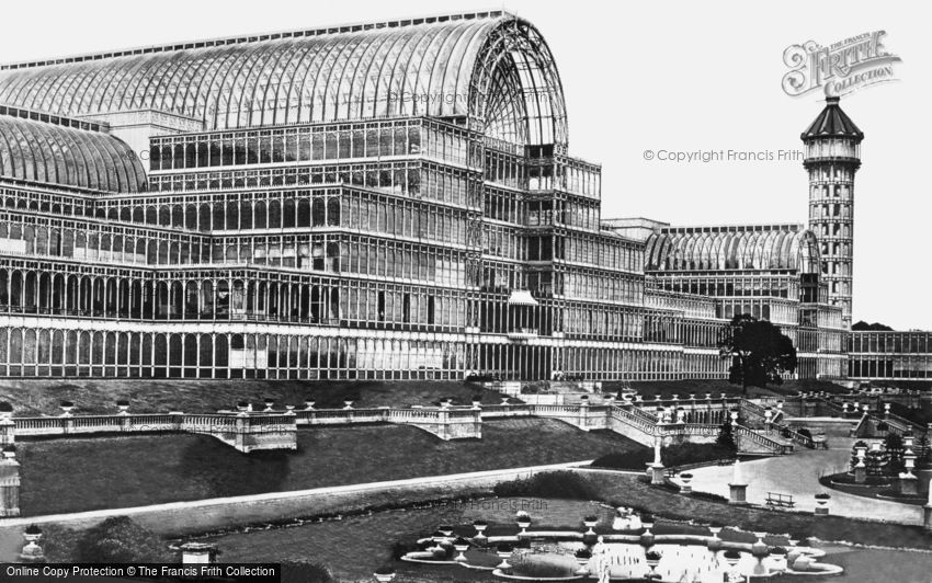 Crystal Palace, North Water Tower and Transept c1861