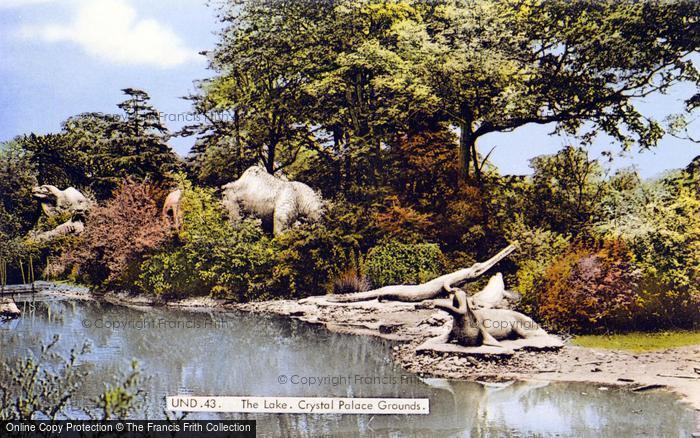Photo of Crystal Palace, Park, The Lake And Dinosaurs c.1965