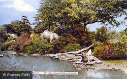 Park, The Lake And Dinosaurs c.1965, Crystal Palace