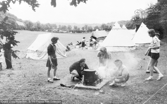 Photo of Cudham, Cooking At Girl Guide Camp c.1960