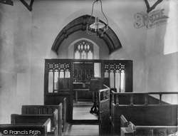 The Smallest Parish Church In England, Interior 1929, Culbone