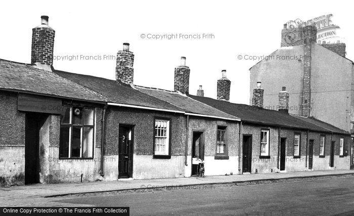 Photo of Cullercoats, Fishermen's Cottages, Front Street  c.1955