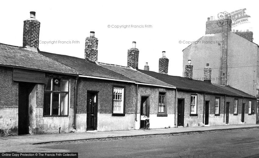 Cullercoats, Fishermen's Cottages, Front Street  c1955