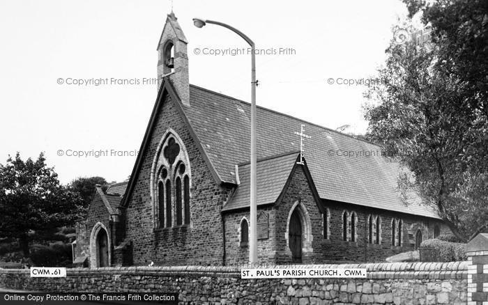 Photo of Cwm, St Paul's Parish Church c.1960