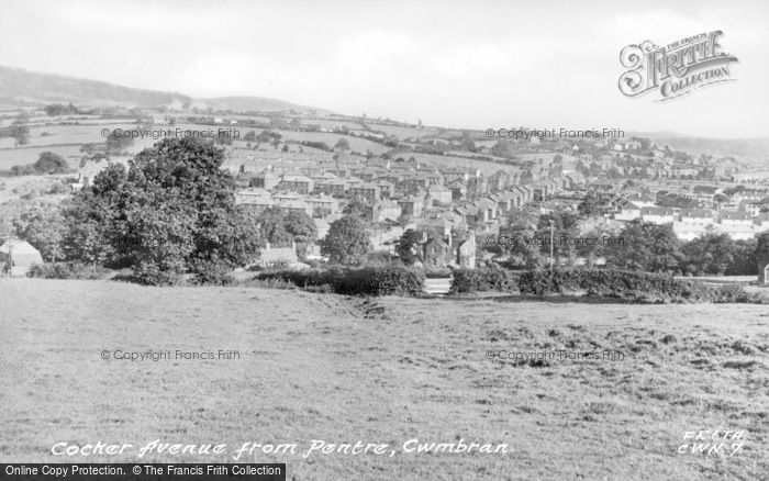Photo of Cwmbran, Cocker Avenue From Pentre c.1955