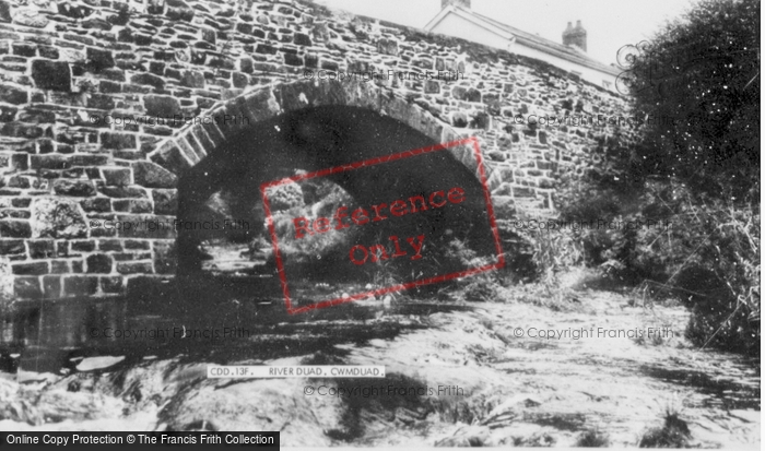 Photo of Cwmduad, The River Duad c.1965