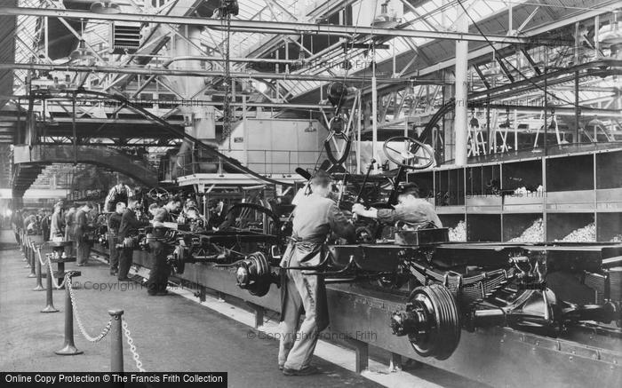 Photo of Dagenham, interior view of the Ford Works c1950