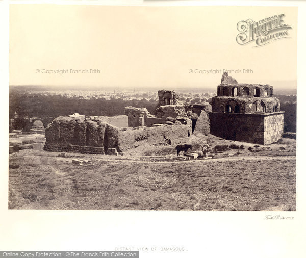 Photo of Damascus, Distant View From Salihiyeh 1857
