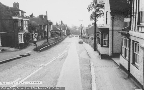 Photo of Danbury, High Road c.1960