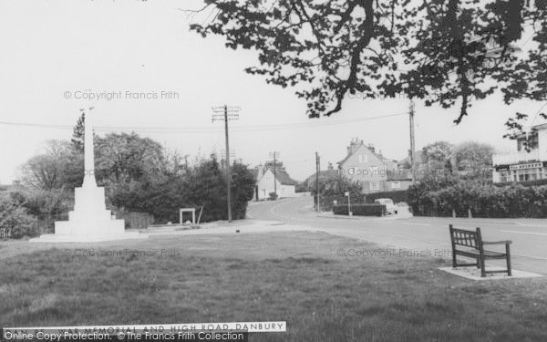 Photo of Danbury, Memorial And High Road c.1960