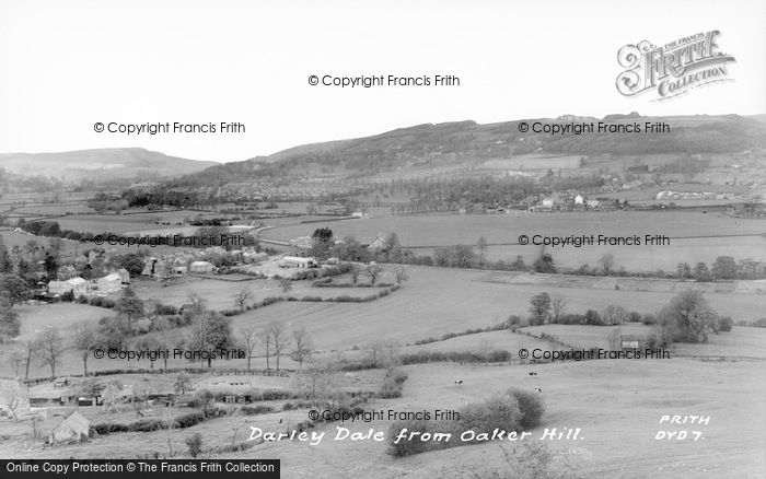 Photo of Darley Dale, From Oaker Hill c.1955