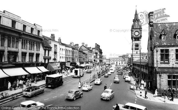 Photo of Darlington, High Row And West Row c.1965