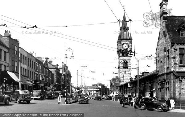 Photo of Darlington, High Row c.1955