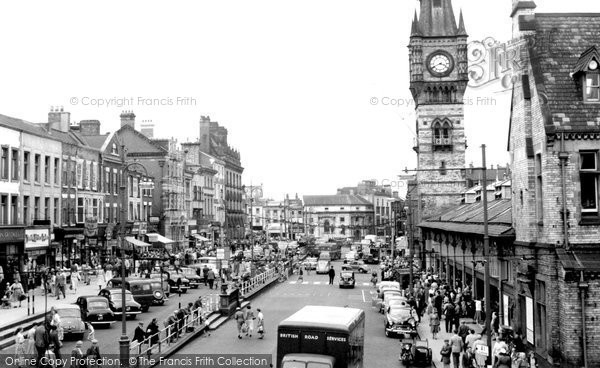 Photo of Darlington, High Row c.1955