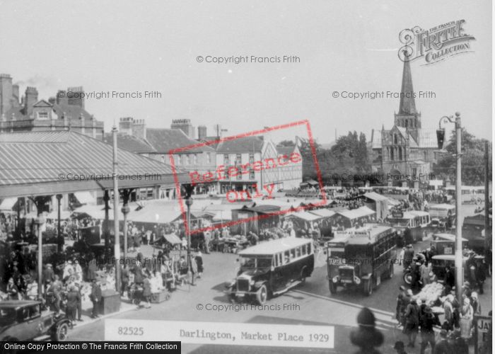 Photo of Darlington, Market Place 1929
