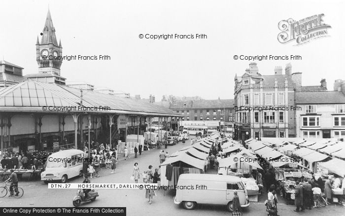 Photo of Darlington, Market Place c.1965