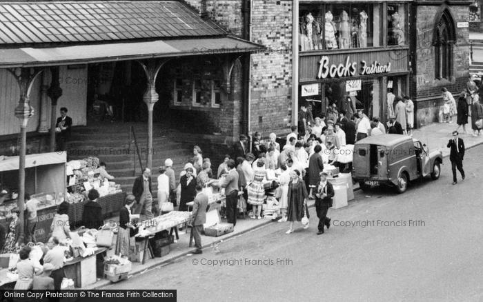 Photo of Darlington, Market Stalls c.1965