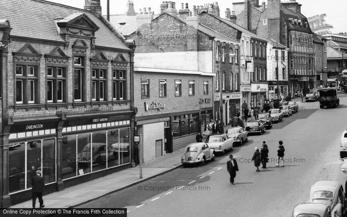 Photo of Darlington, Museum And Nags Head, Tubwell Row c.1965