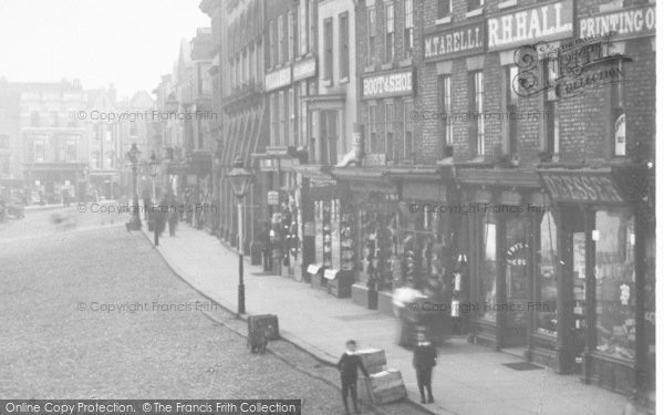 Photo of Darlington, Shops In High Row 1893