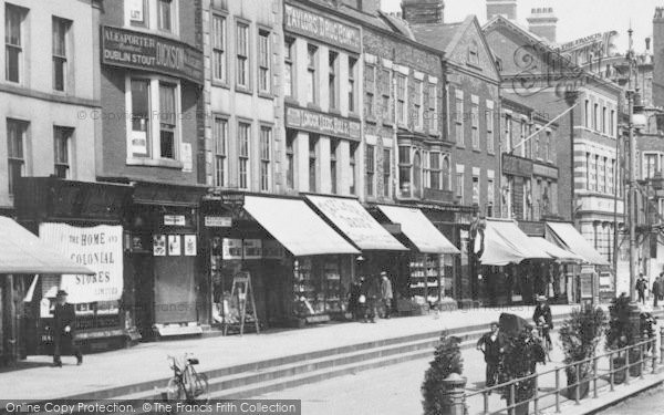 Photo of Darlington, Shops In High Row 1903