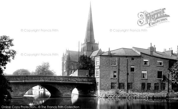Photo of Darlington, St Cuthbert's Church And Skerne Bridge 1893