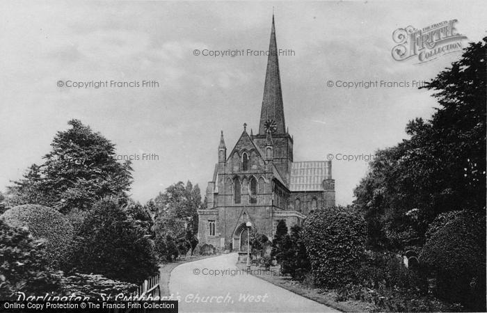 Photo of Darlington, St Cuthbert's Church From The West 1926