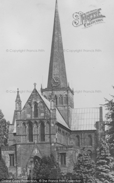 Photo of Darlington, St Cuthbert's Parish Church c.1955