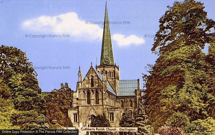 Photo of Darlington, St Cuthbert's Parish Church c.1955
