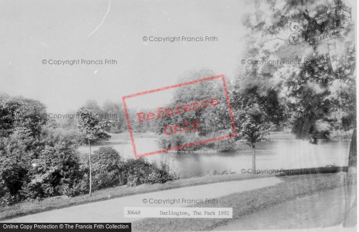 Photo of Darlington, The Park 1892