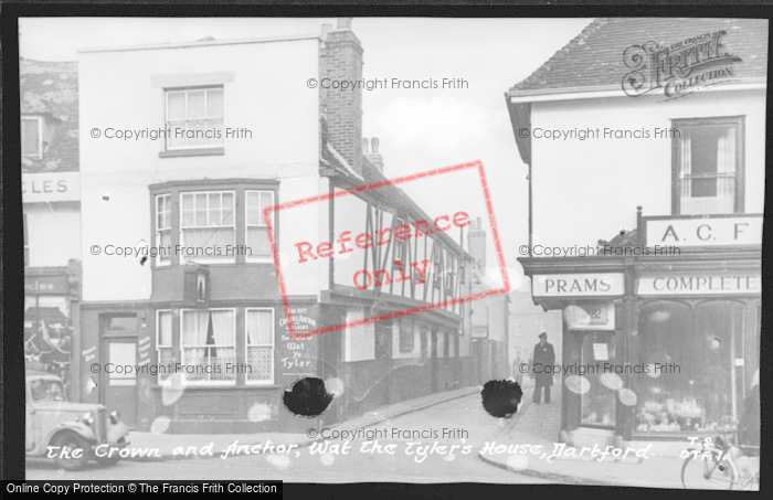 Photo of Dartford, Crown And Anchor, Wat The Tyler's House c.1950