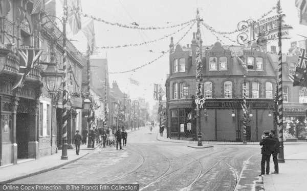 Photo of Dartford, High Street, Coronation Decorations 1911