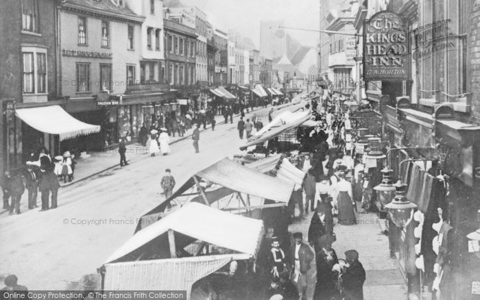 Photo of Dartford, High Street, Market Day c.1900