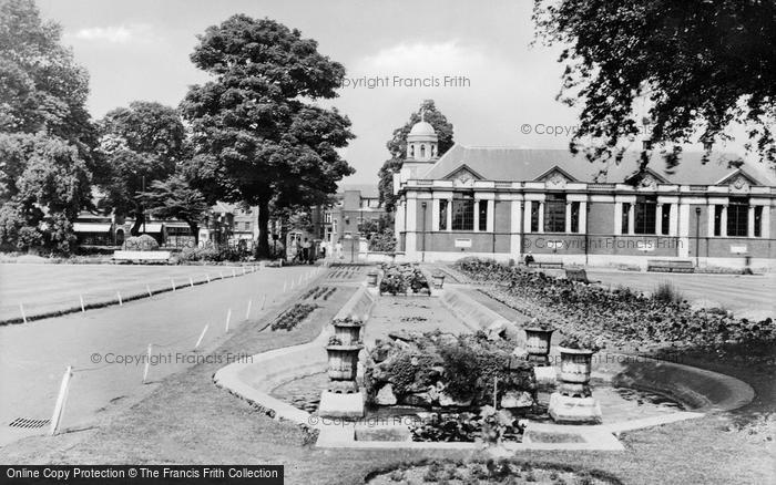 Photo of Dartford, The Park And Library c.1955