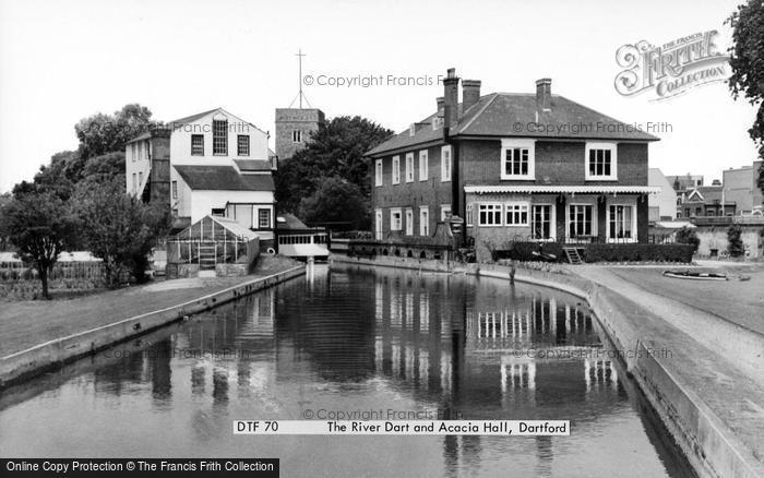 Photo of Dartford, The River Dart And Acacia Hall c.1955