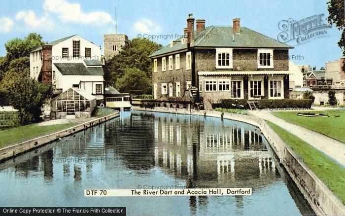 Photo of Dartford, The River Dart And Acacia Hall c.1955