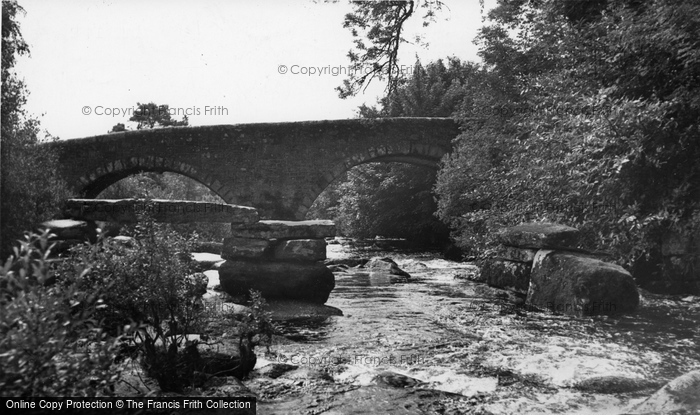 Photo of Dartmeet, The Bridge c.1955