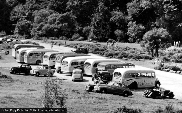 Photo of Dartmeet, The Car Park c.1955