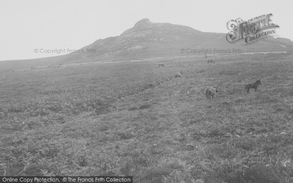 Photo of Dartmoor, Dartmoor Ponies At Haytor 1927