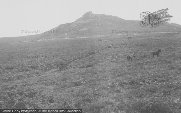 Photo of Dartmoor, Dartmoor Ponies At Haytor 1927