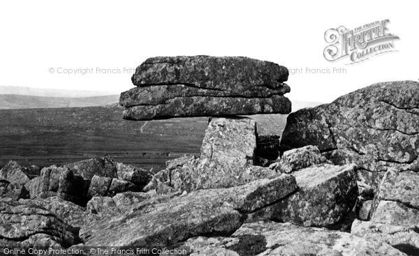 Photo of Dartmoor, The Logan Stone, Rippon Tor c.1869