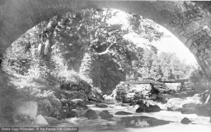 Photo of Dartmoor, The Old Bridge From Under The New, Dartmeet c.1930