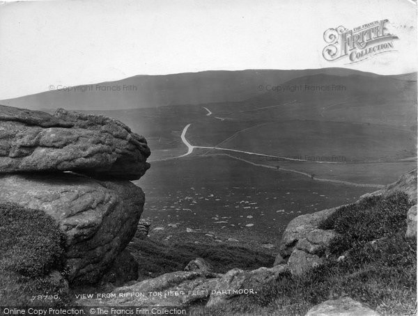 Photo of Dartmoor, View From Ripon Tor 1927