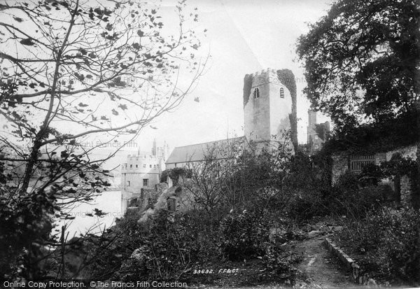 Photo of Dartmouth, Castle And St Petrox Church 1894