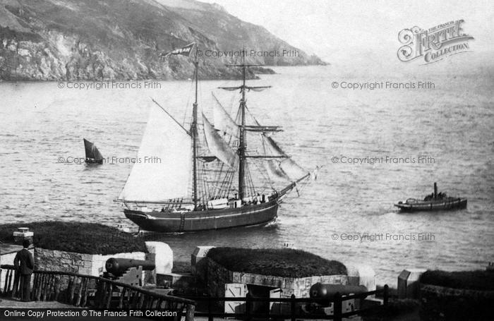 Photo of Dartmouth, Sailing Boat From Battery Point 1889
