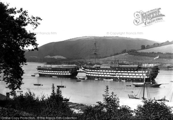 Photo of Dartmouth, The Hindostan And HMS Britannia 1889