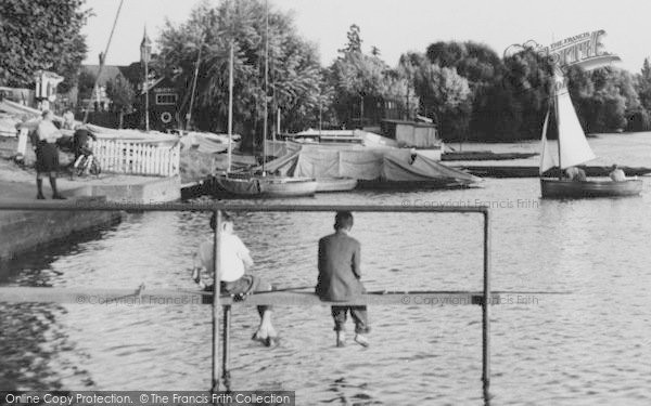 Photo of Datchet, Boys By The River c.1950