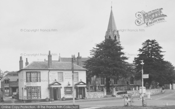 Photo of Datchet, The Royal Stag And Church c.1955